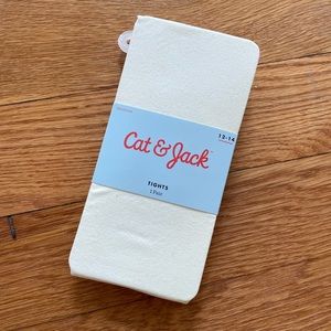 Cat & Jack cream tights for kids! Brand new!